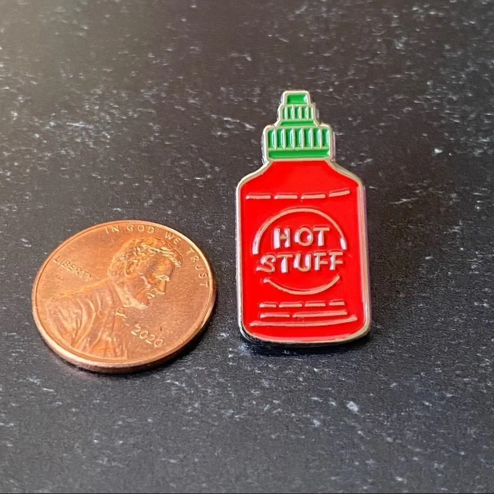 Hot Stuff Sriracha Sauce Enamel Pin/ Brooch
